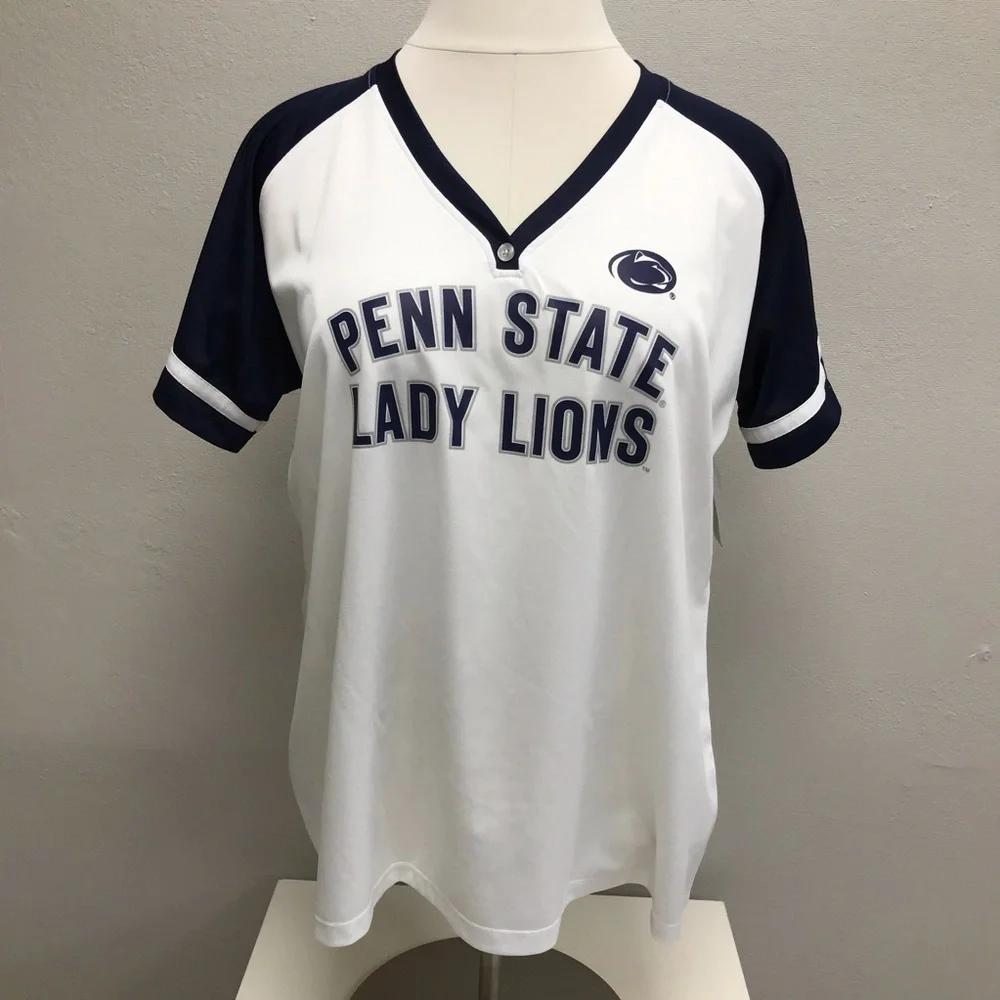 Penn State Lady Lions White and Navy Jersey - size 2X NWT